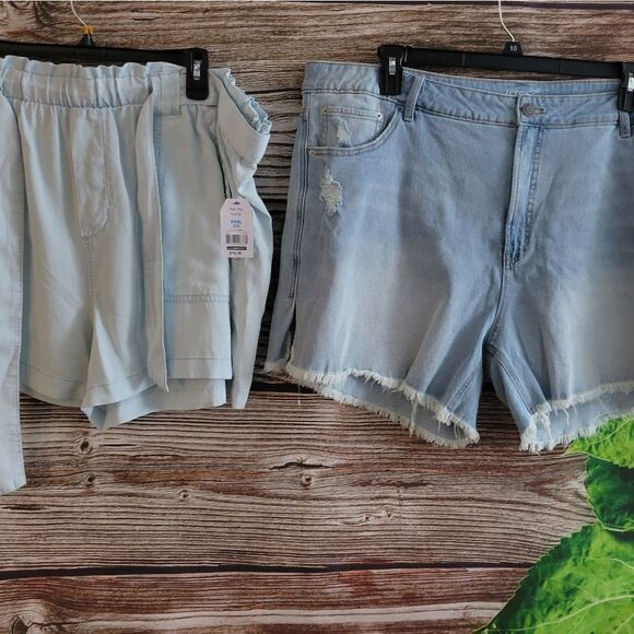 Time & Tru / Terra Sky shorts Women's 22W / XXXL NWT - Picture 1 of 12